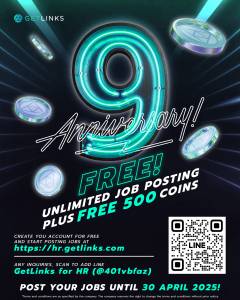 GetLinks celebrates 9th Year giving Free job posts